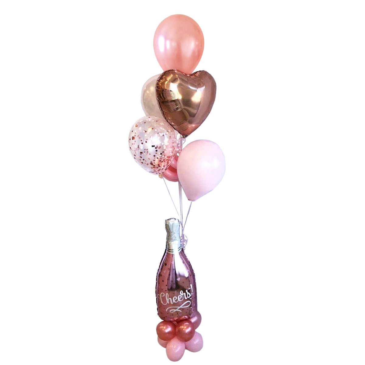 BOUQUET - BALLONS BONNE FÊTE SUR BASE CHEERS