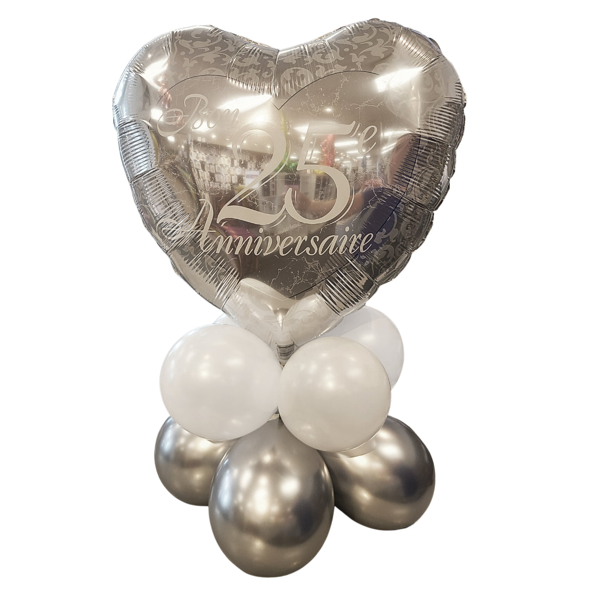 BALLOON BASE - MYLAR 18 IN. HAPPY 25TH BIRTHDAY