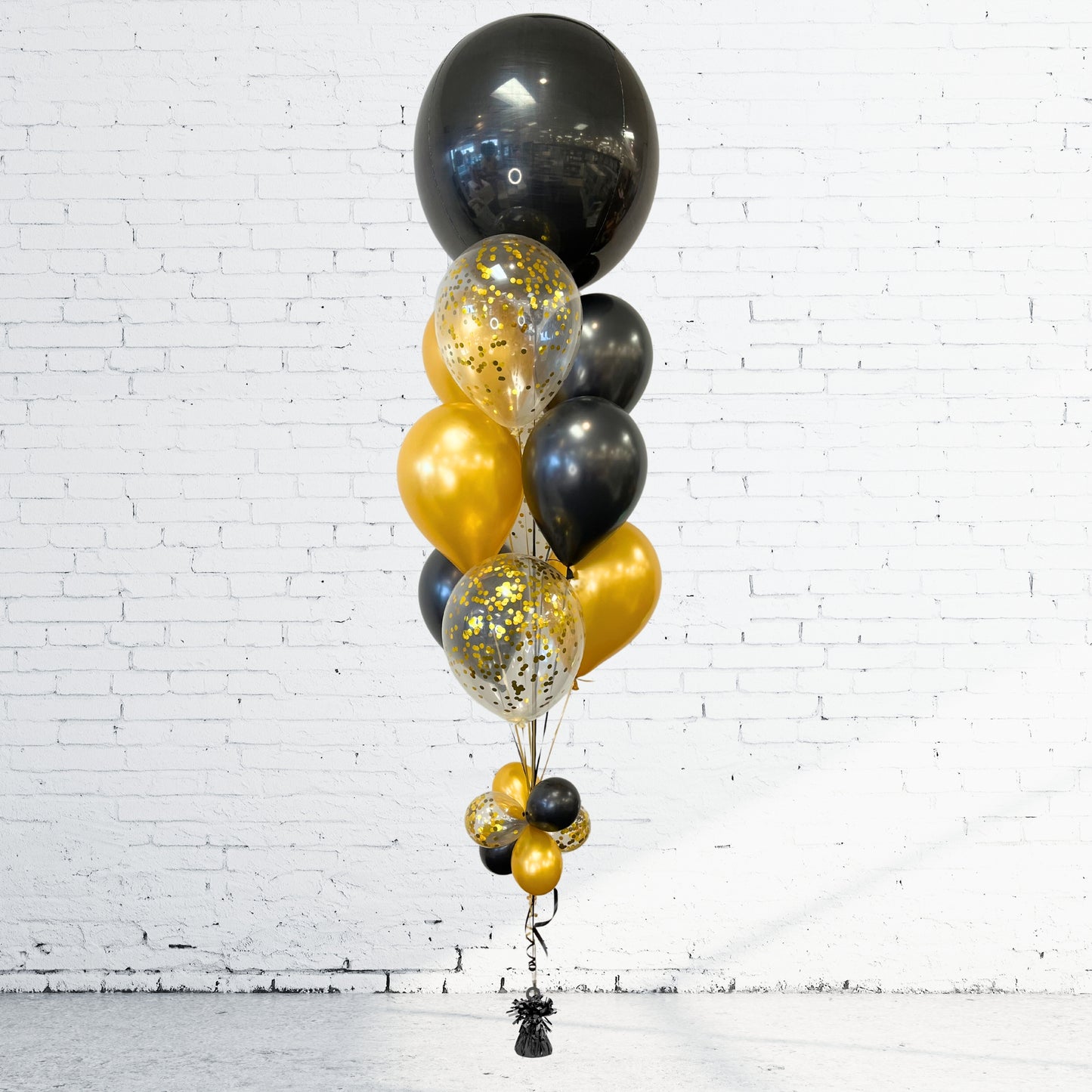 BOUQUET - RED AND PINK BALLOONS WITH MARBLE ORBZ