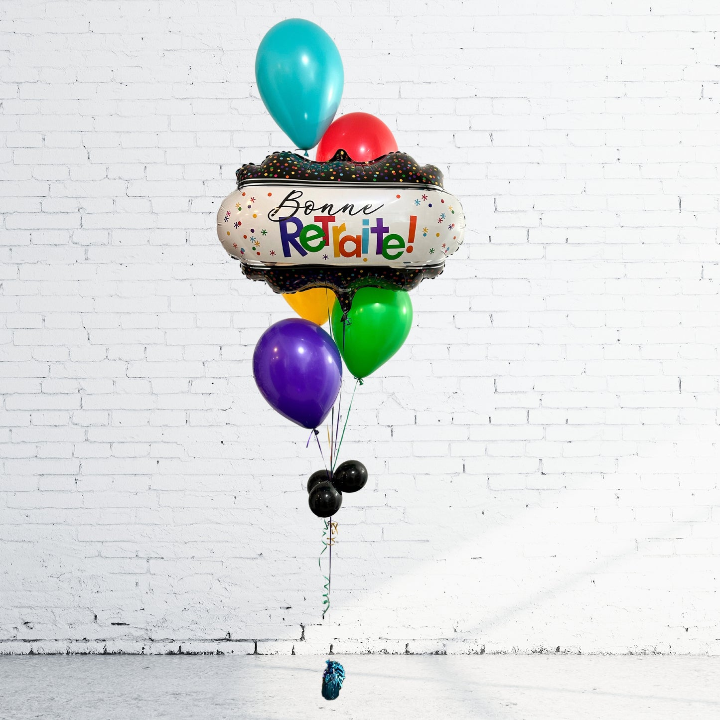 BOUQUET - HAPPY RETIREMENT BALLOONS CHAMPAGNE CELEBRATE