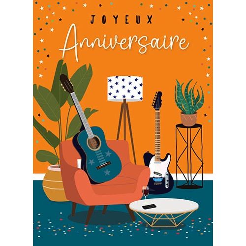 GIANT CARD - HAPPY BIRTHDAY GUITARS