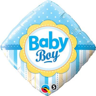 Mylar 18 po. - Baby Boy Rayures/pois