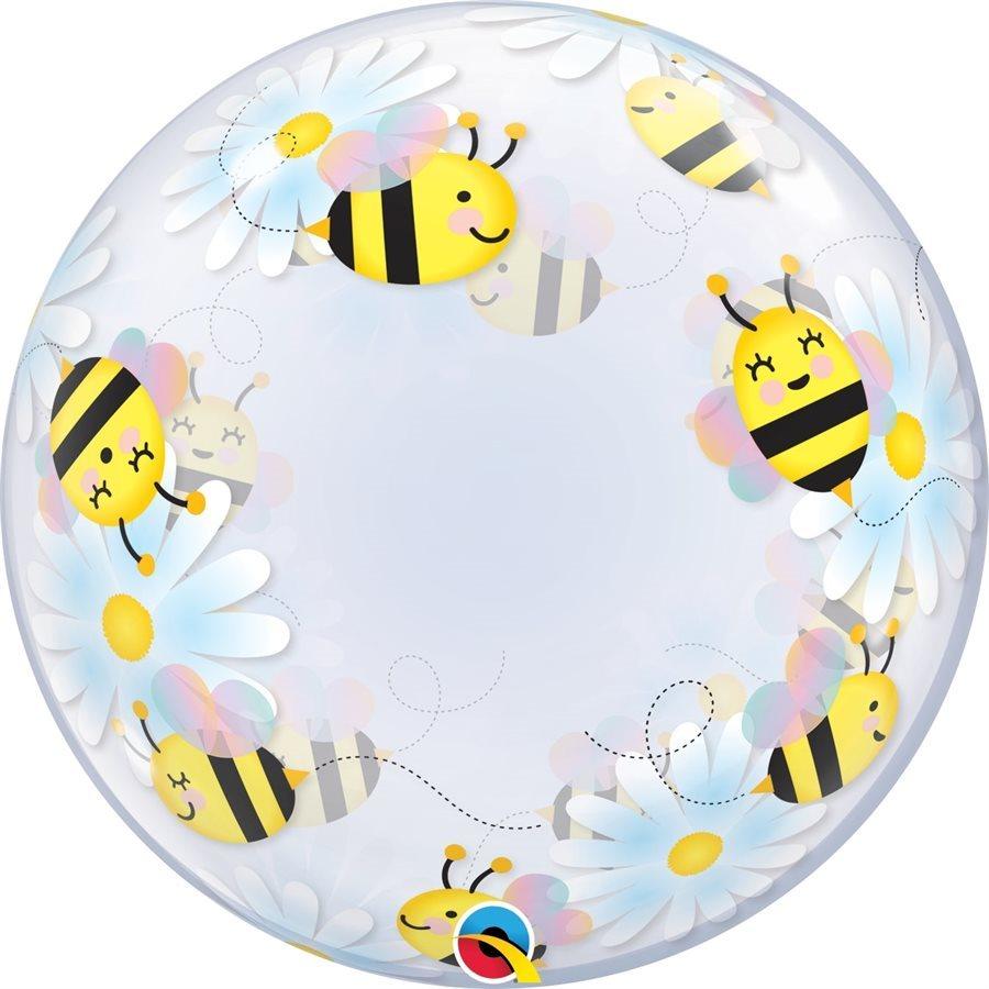 Mylar Bulle 22 po. - Abeilles et Marguerites