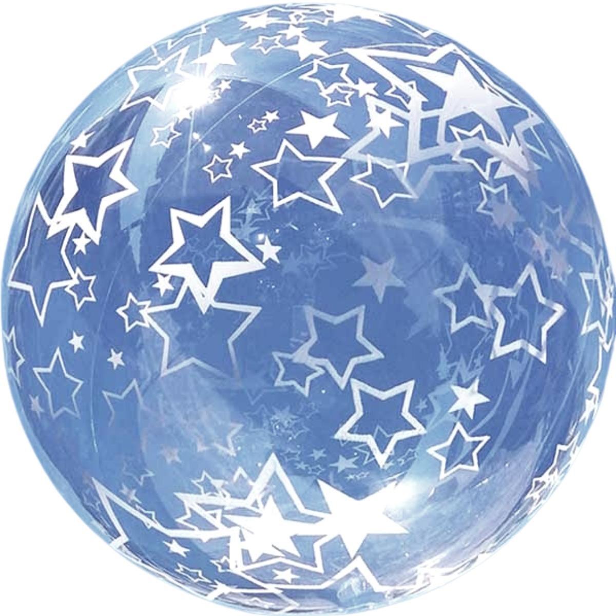 Ballon Bulle 18 po. - Clair Avec Étoiles