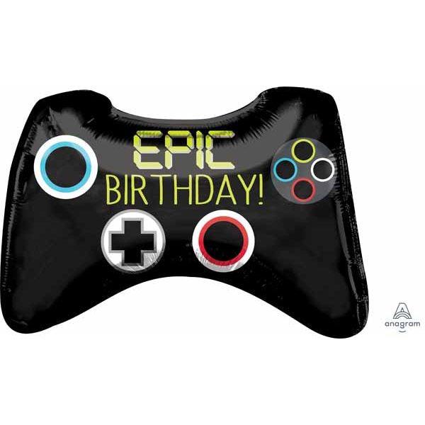 Mylar 28 po. - Manette 'epic Birthday' Jeu Vidéo