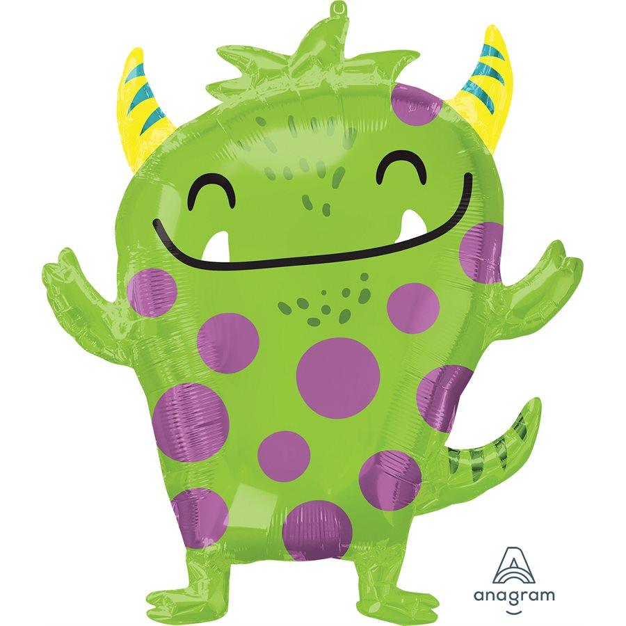 Mylar 29 po. - Monstre Vert Souriant