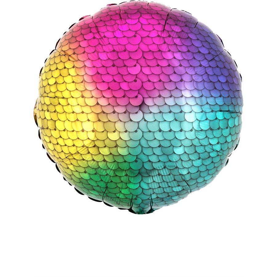 Mylar 18 po. - Paillettes Arc-en-ciel
