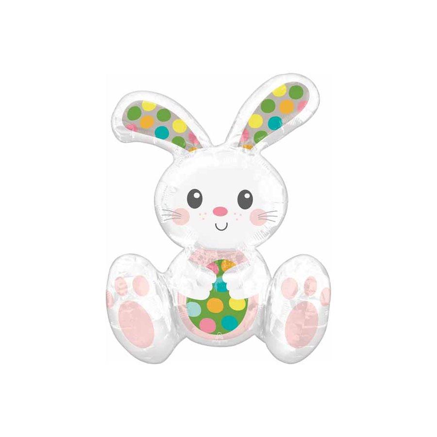 Happy Easter Stickers 30mm diameter - set of 144 Easter Bunny