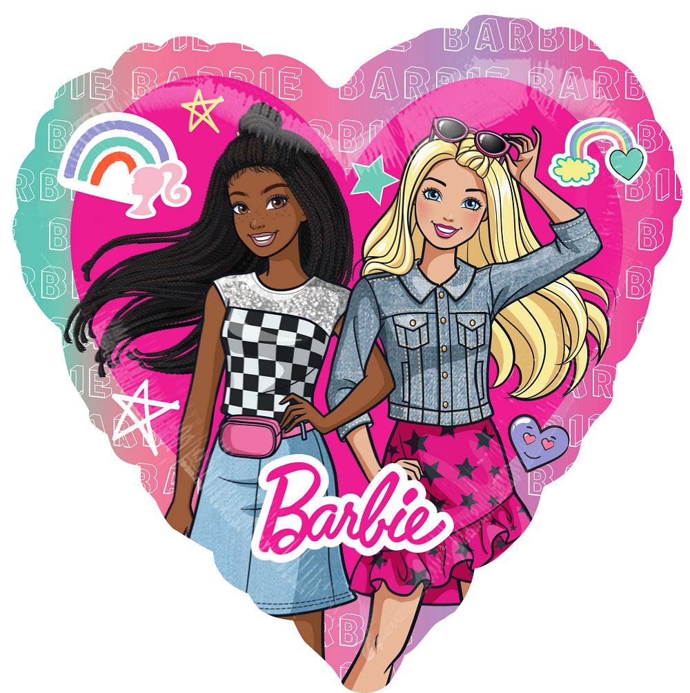 MYLAR 28 PO. COEUR - BARBIE