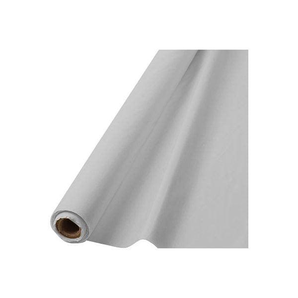 Argent - Rouleau Nappe en Plastique 40 po. x 100 pi.