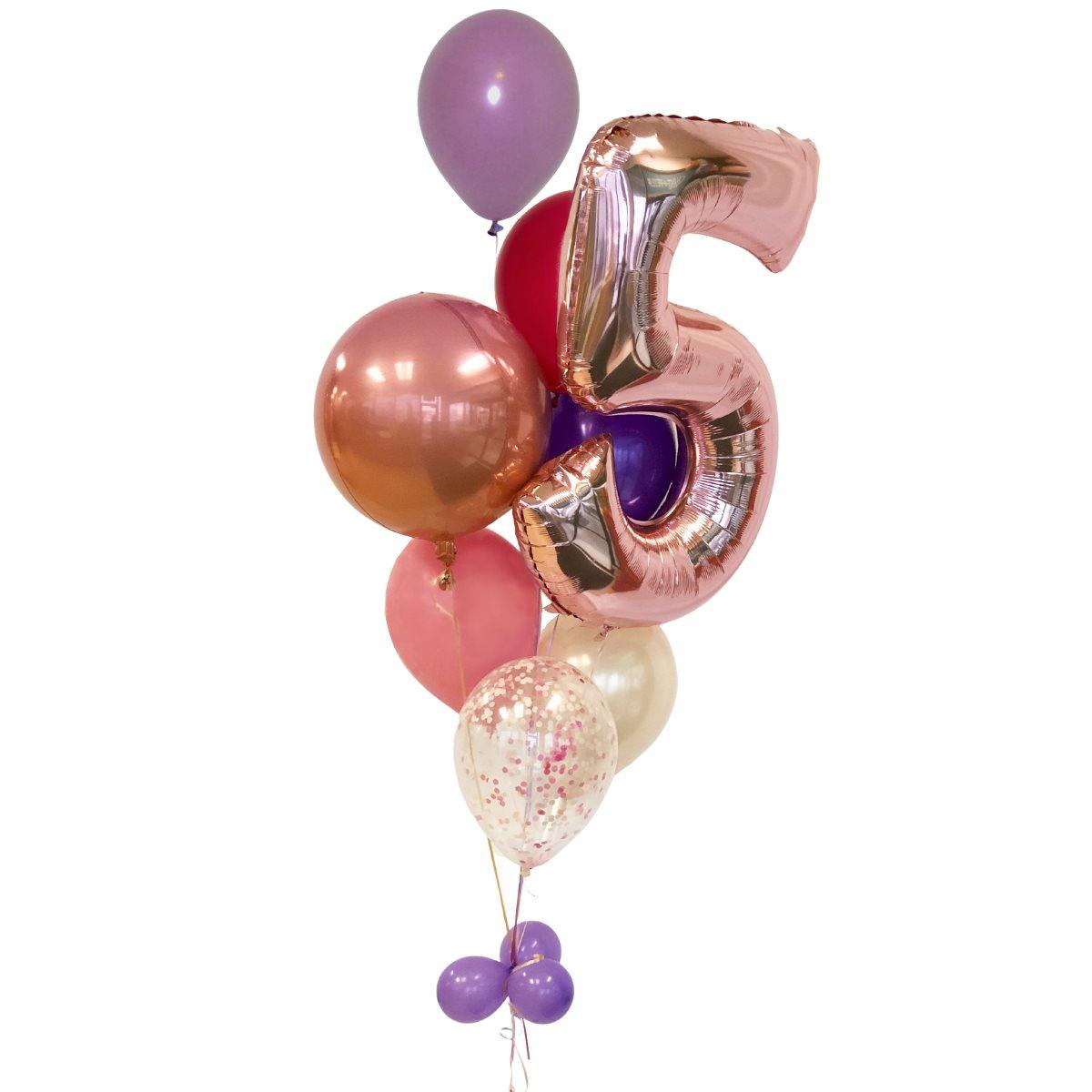 Bouquet de ballons gonflés à l'hélium