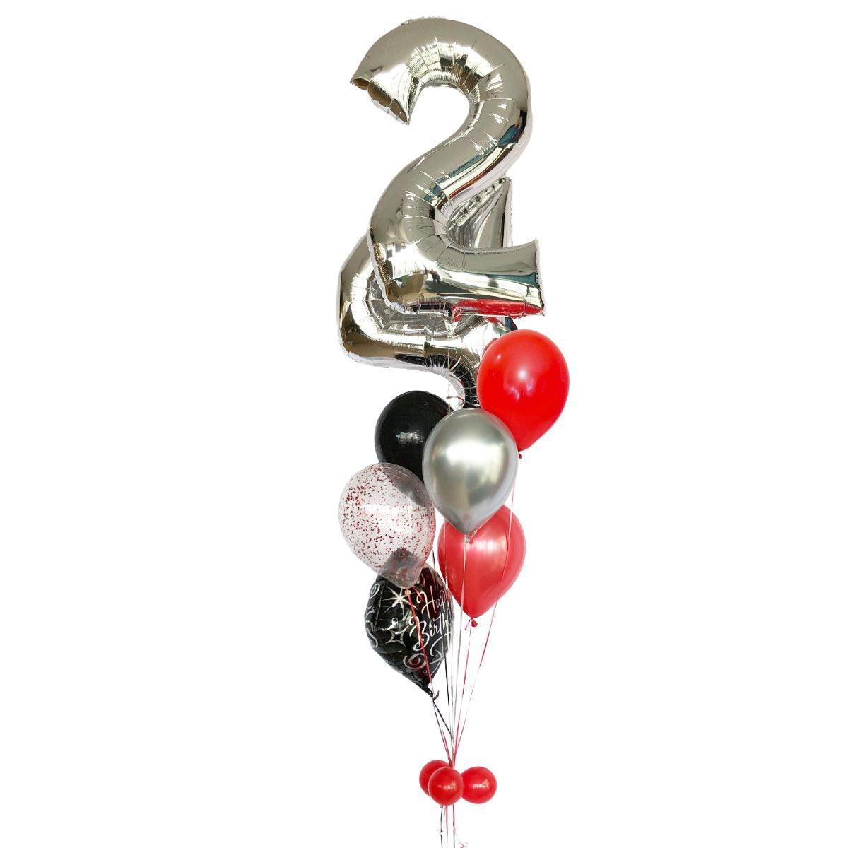 Bouquet de ballons gonflés à l'hélium