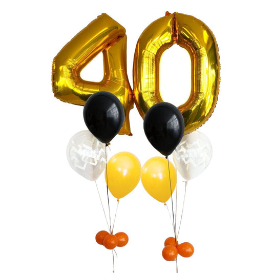 BOUQUET - ÂGE 34 PO. ET BALLONS EN 2 BOUQUETS - Ballons par Chant-O-Fêtes Party