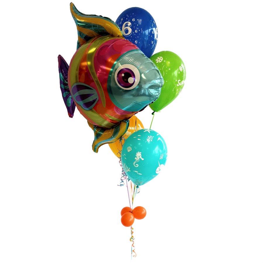 BOUQUET - HAPPY BIRTHDAY FISH BALLOONS