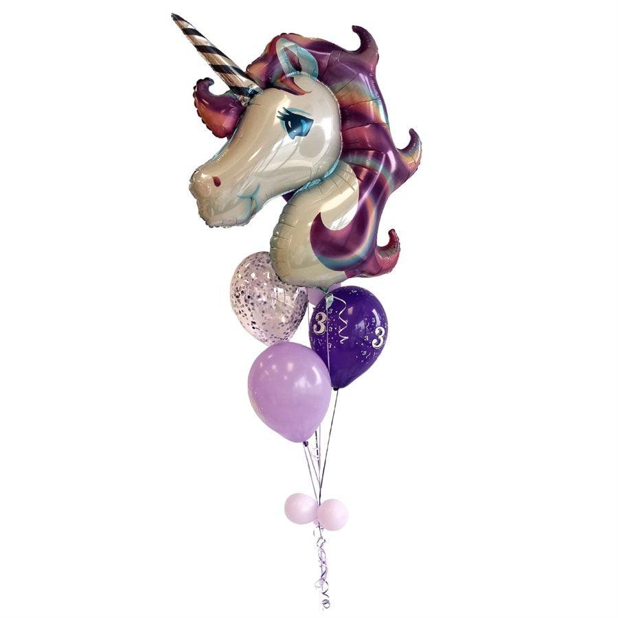Bouquet de ballons Licorne Et Ballon Confettis – Chant-O-Fêtes Party
