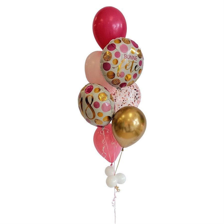 Bouquet de ballons gonflés à l'hélium