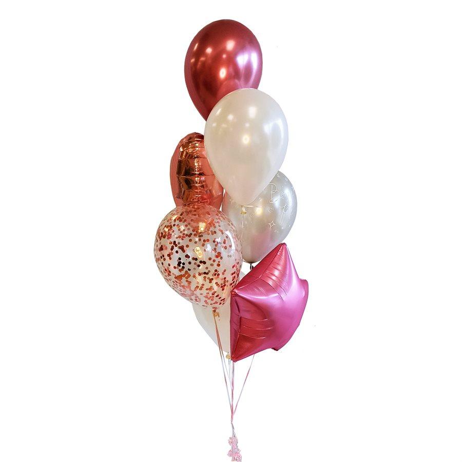 Bouquet de ballons gonflés à l'hélium