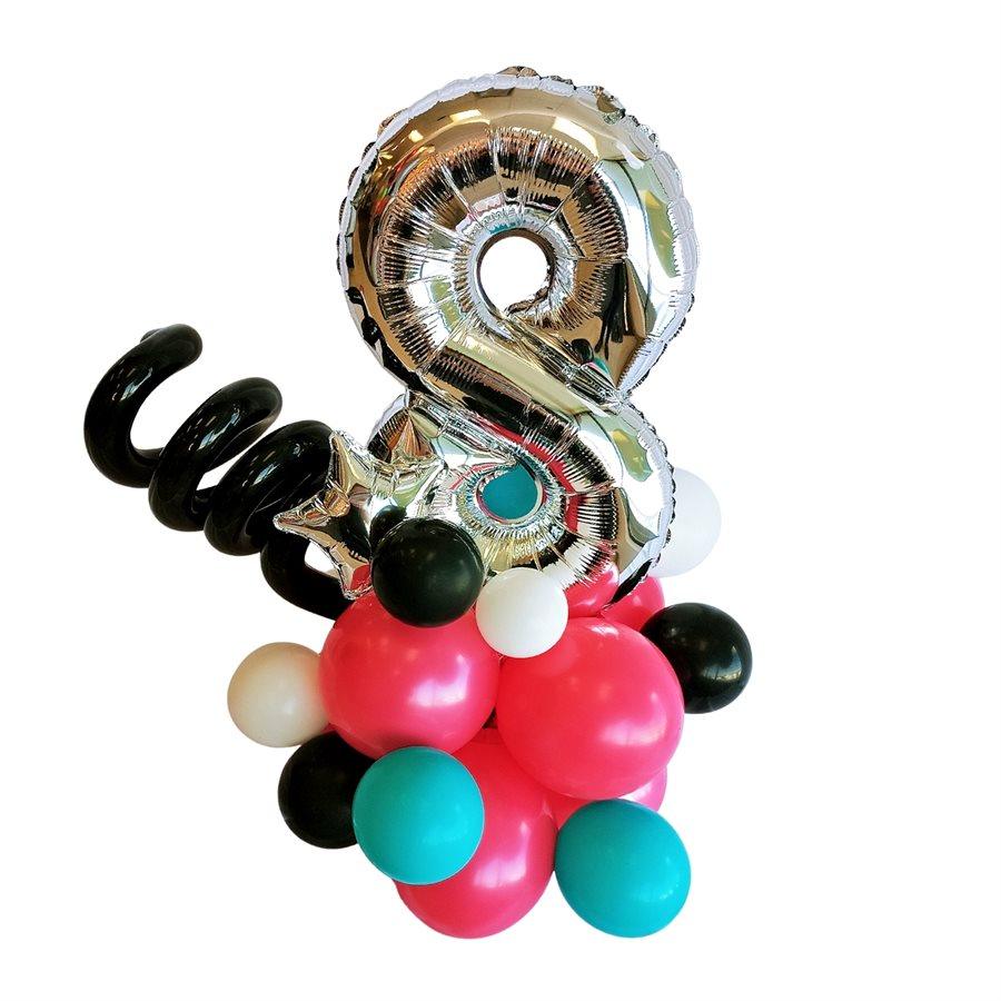 Montage de ballons gonflés à l'air