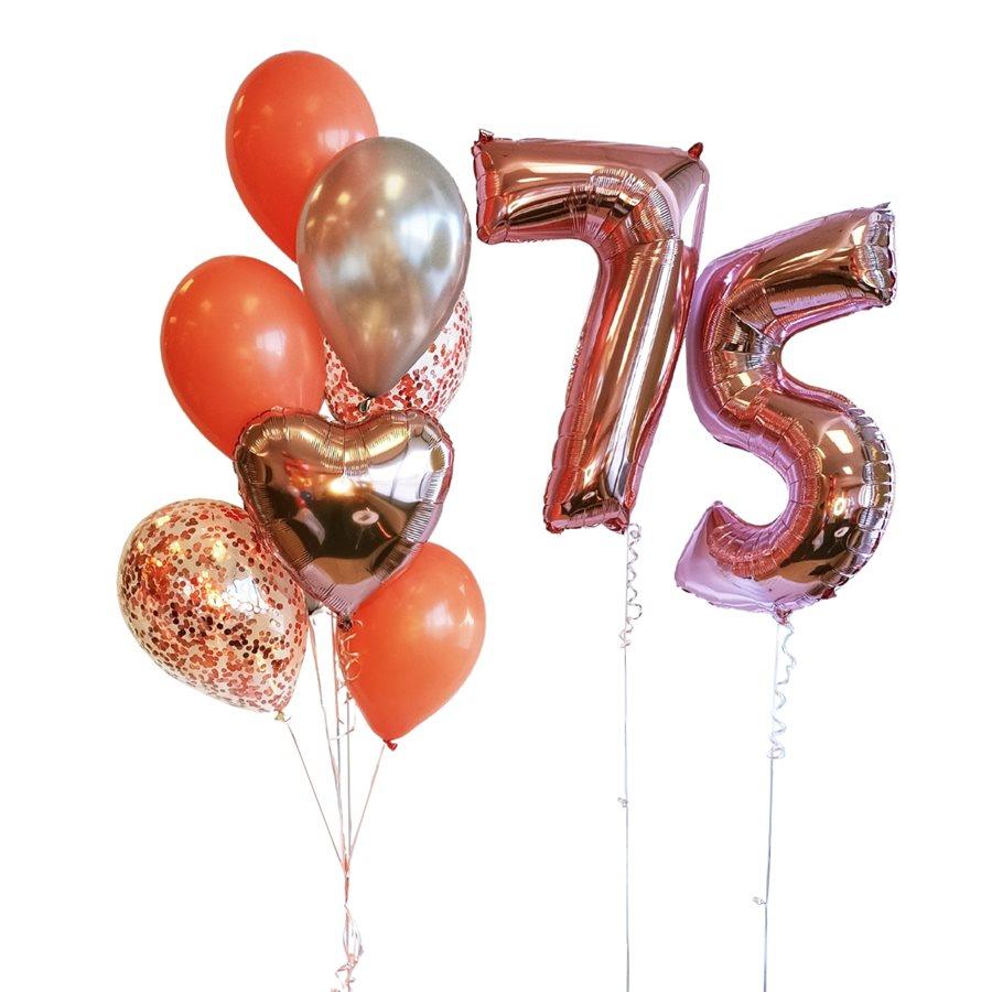 Bouquet de ballons gonflés à l'hélium