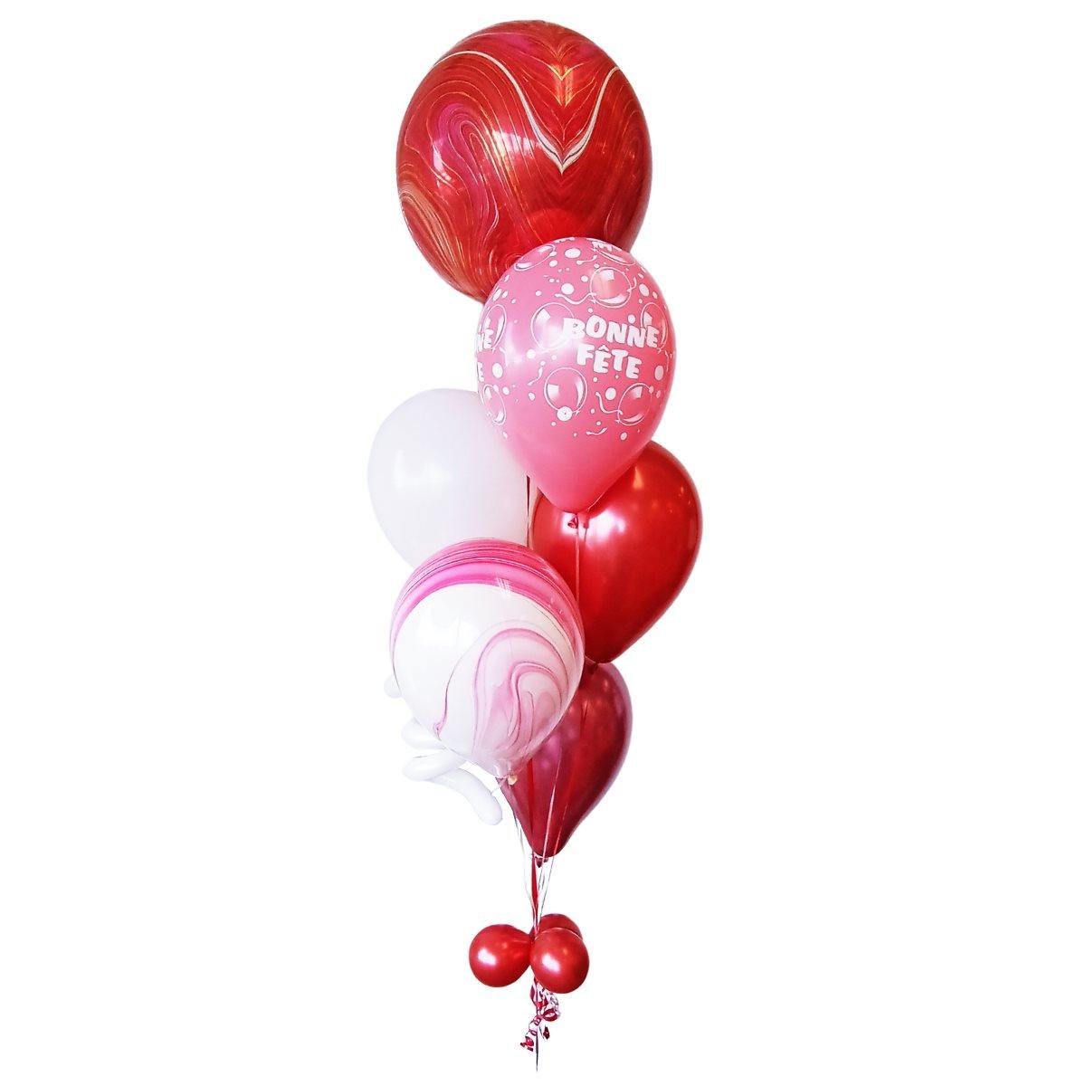 Bouquet de ballons gonflés à l'hélium