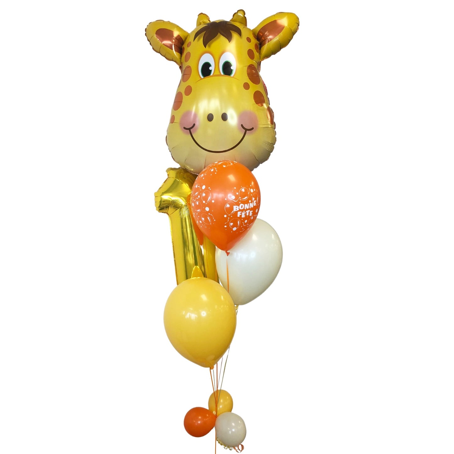 BOUQUET - AGE BALLOONS 26 IN. AND GIRAFFE 32 IN.