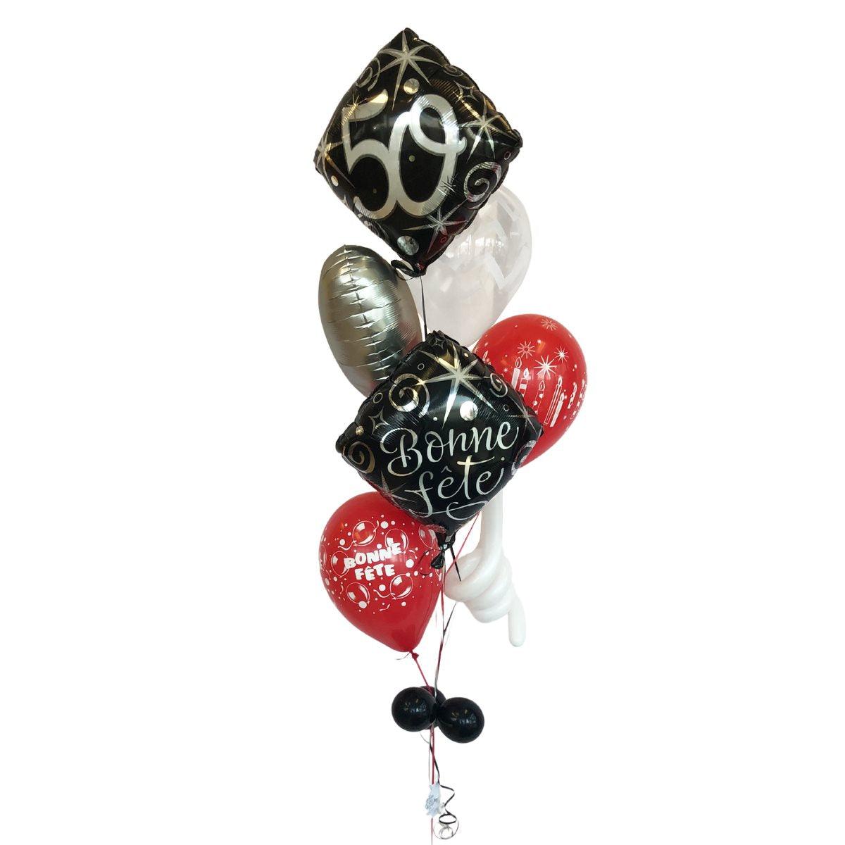 Bouquet de ballons gonflés à l'hélium