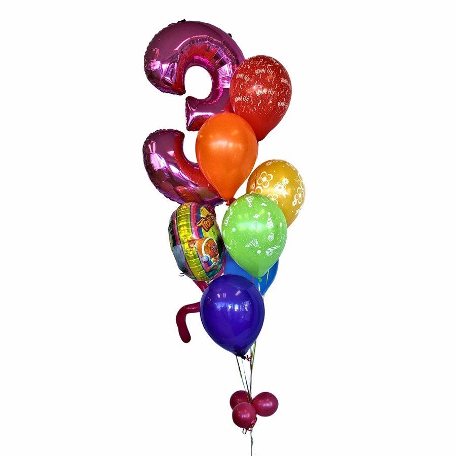 Bouquet de ballons gonflés à l'hélium
