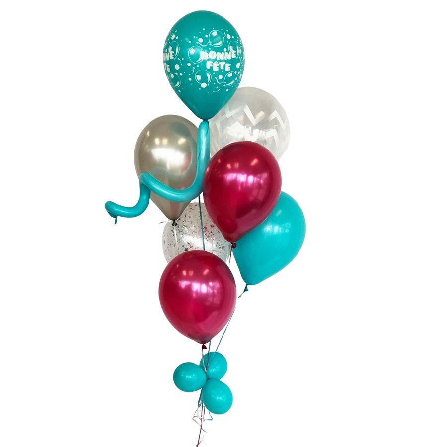 Bouquet de ballons gonflés à l'hélium