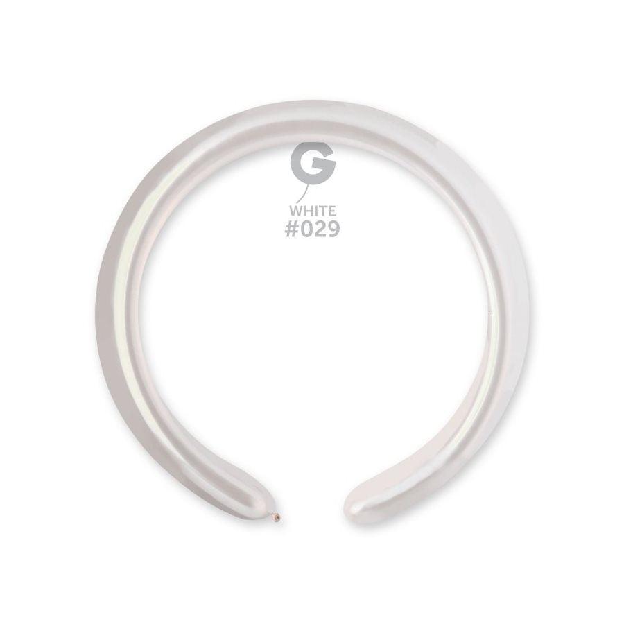 Ballons Animaux 260 Gemar Blanc Métallique 50/pqt