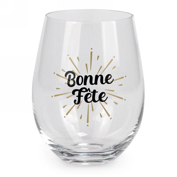 VERRE À VIN SANS PIED - BONNE FÊTE