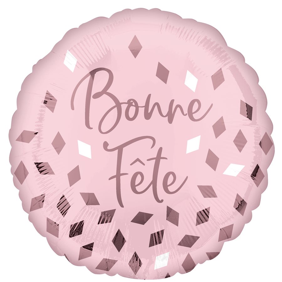 MYLAR 18 PO. - BONNE FÊTE BLUSH