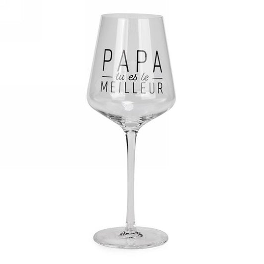 VERRE À VIN EN CRISTAL - PAPA