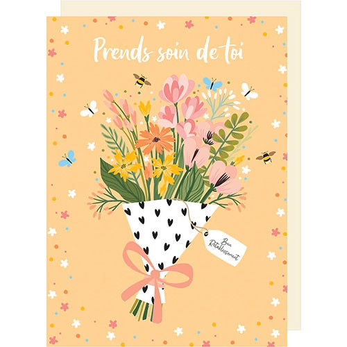 GIANT CARD - TAKE CARE OF YOURSELF GET WELL - FLOWERS