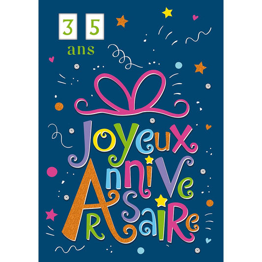 GIANT CARD - HAPPY BIRTHDAY LOOP WITH PERSONALIZED AGE
