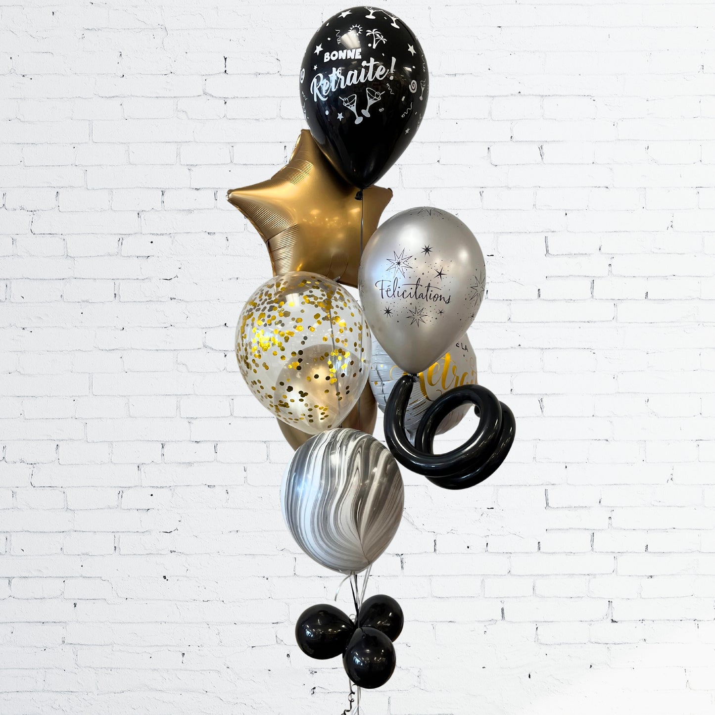 BOUQUET - HAPPY RETIREMENT BALLOONS! CHIC CONGRATULATIONS 