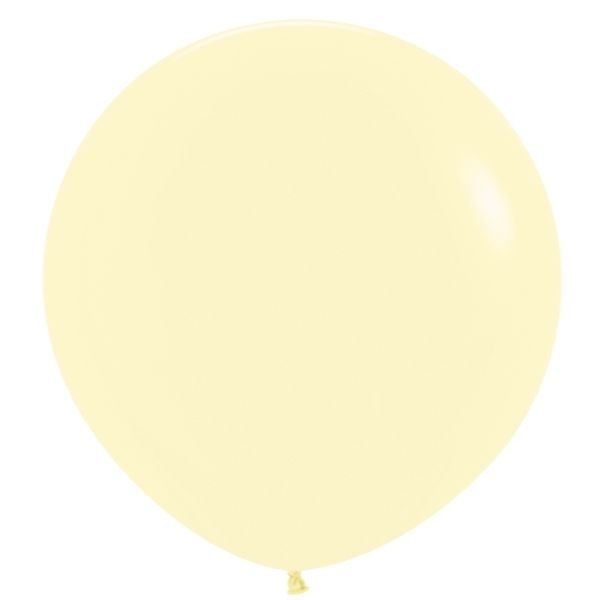 BALLONS LATEX 24 PO. 10/SAC - JAUNE PASTEL MAT