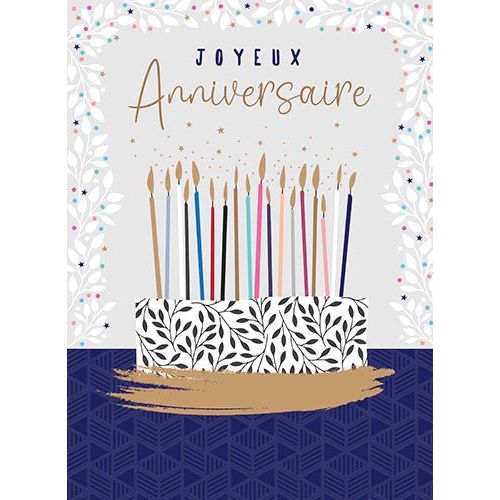 CARTE GÉANTE - JOYEUX ANNIVERSAIRE GÂTEAU