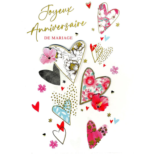 CARTE GÉANTE - JOYEUX ANNIVERSAIRE DE MARIAGE! - COEUR