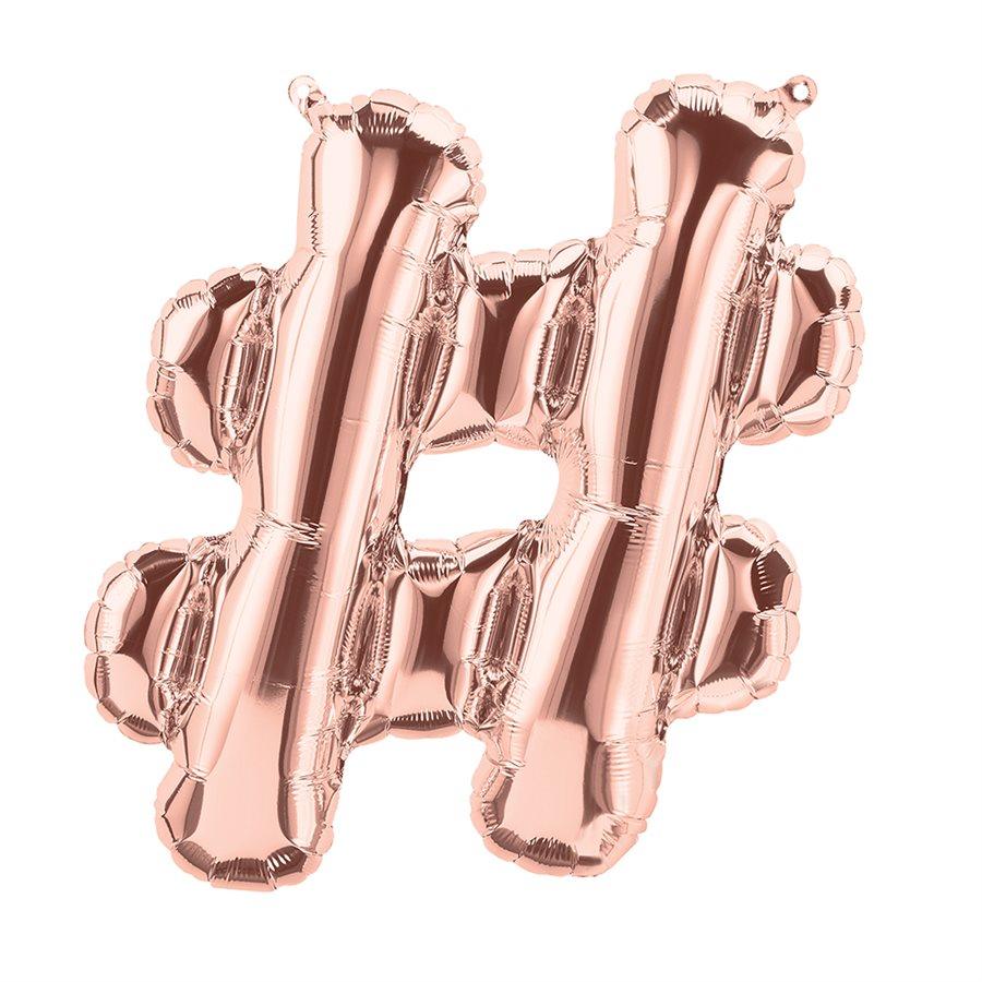 Symbol # Rose Gold Hashtag 16 Po.