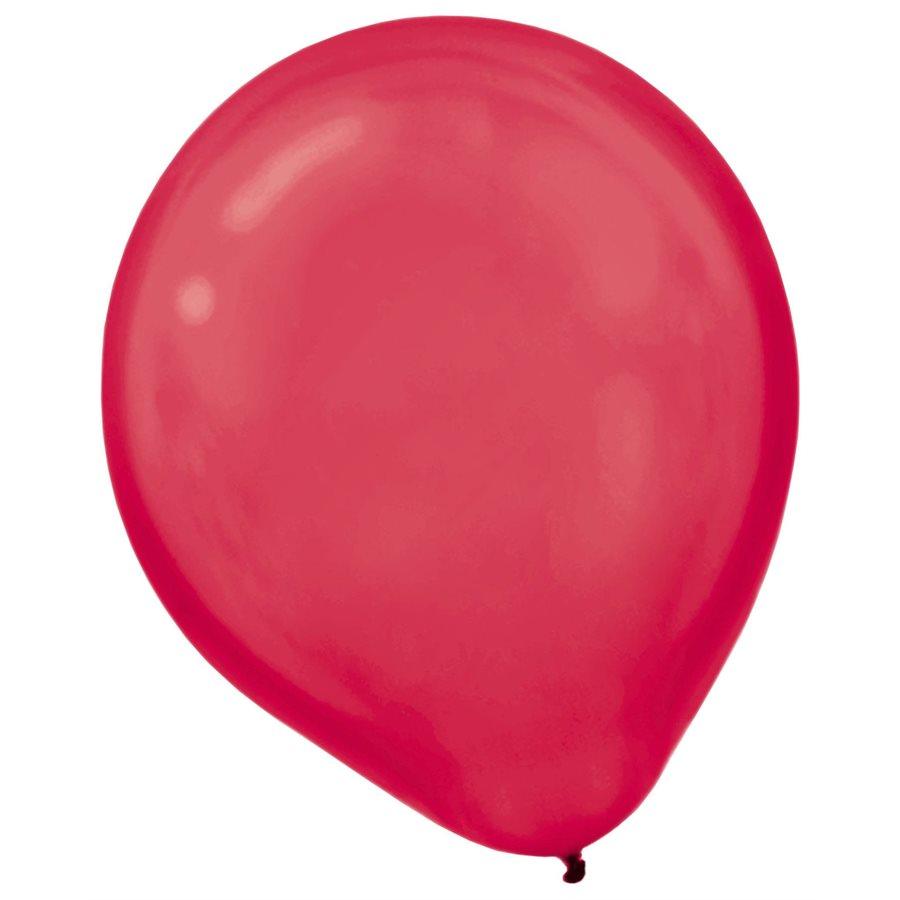 Ballons Intermédiaires 12 po. Perlé 72/pqt - Rouge Pomme