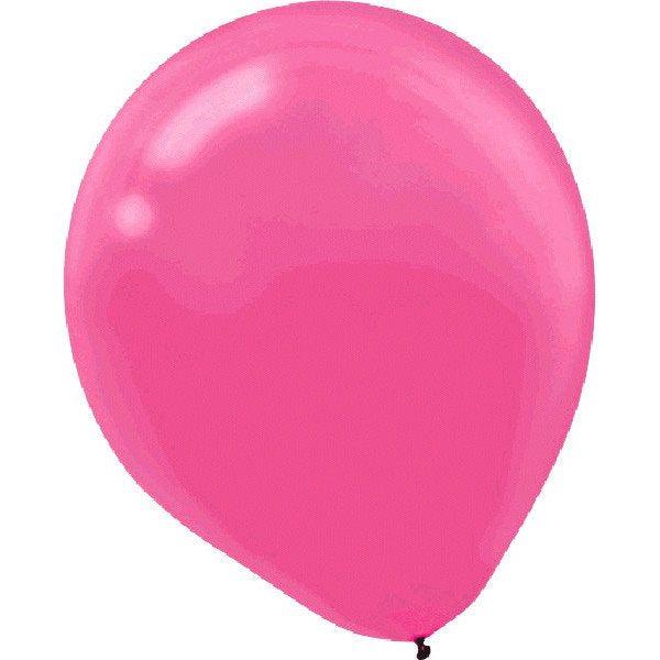 Ballons Intermédiaires 12 po. Régulier 15/pqt - Rose Éclatan