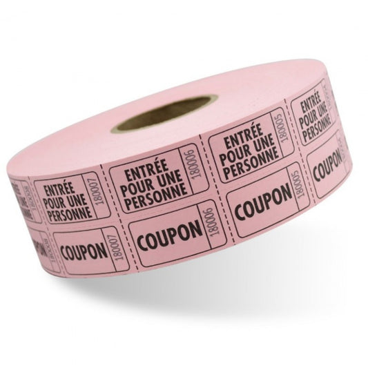 DOUBLE COUPONS 2 X 2 IN. 2000/ROLL - PINK