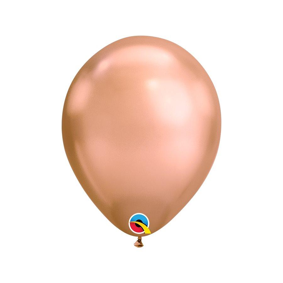 Ballons Latex 7 po. Chromé Rose Gold 100/pqt
