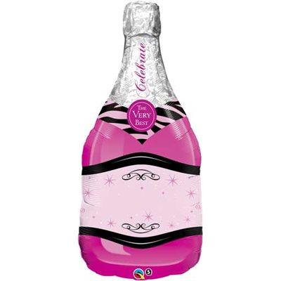 Mylar Bouteille de Champagne Rose 39 Po.