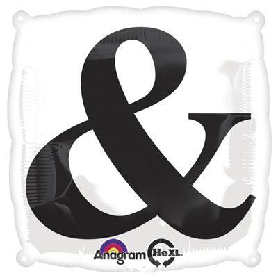 Mylar 18 po. - Symbol '&' Noir et Blanc