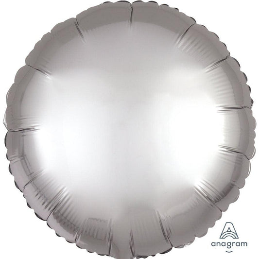 Mylar 18 po. - Rond Platinum Satin Luxe