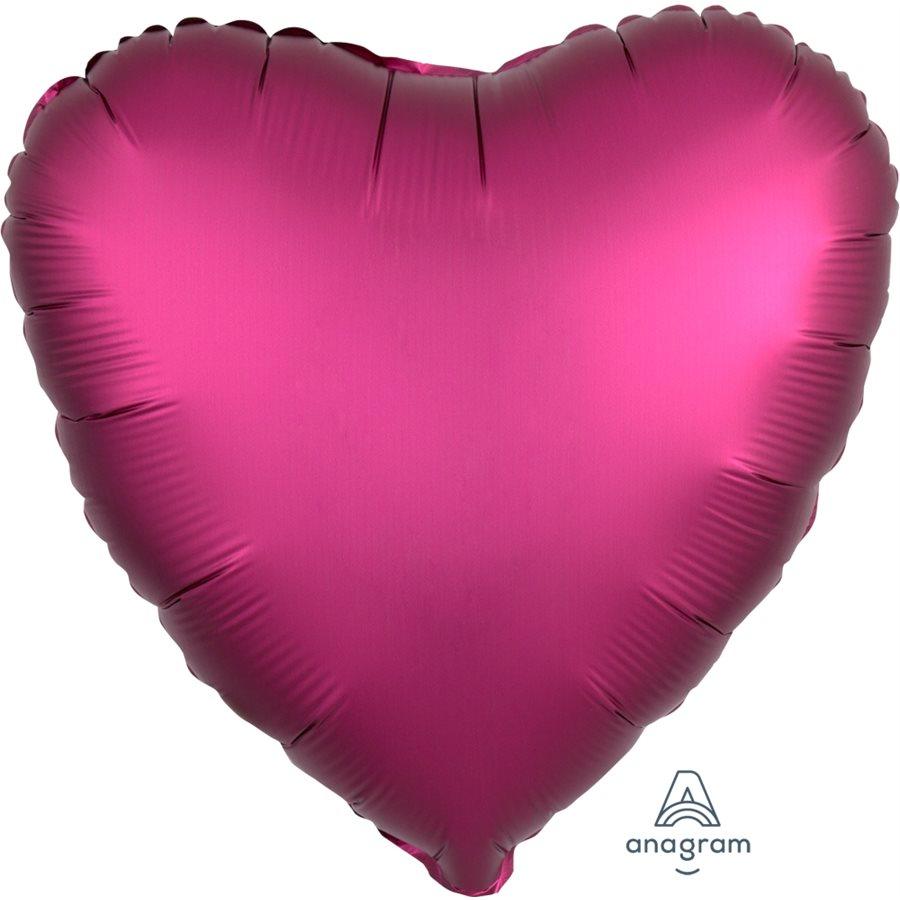 Mylar 18 po. - Coeur Pomegrenade Satin Luxe