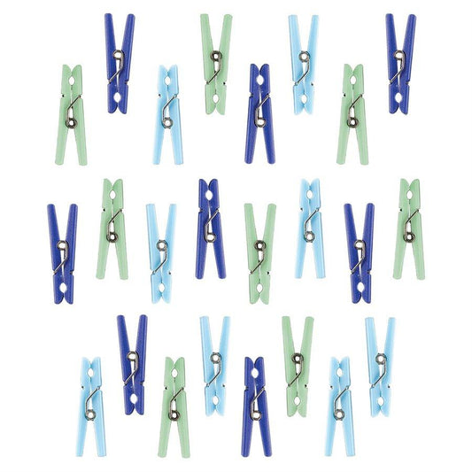 Confettis Épingles à Linge 24/pqt - Bleu