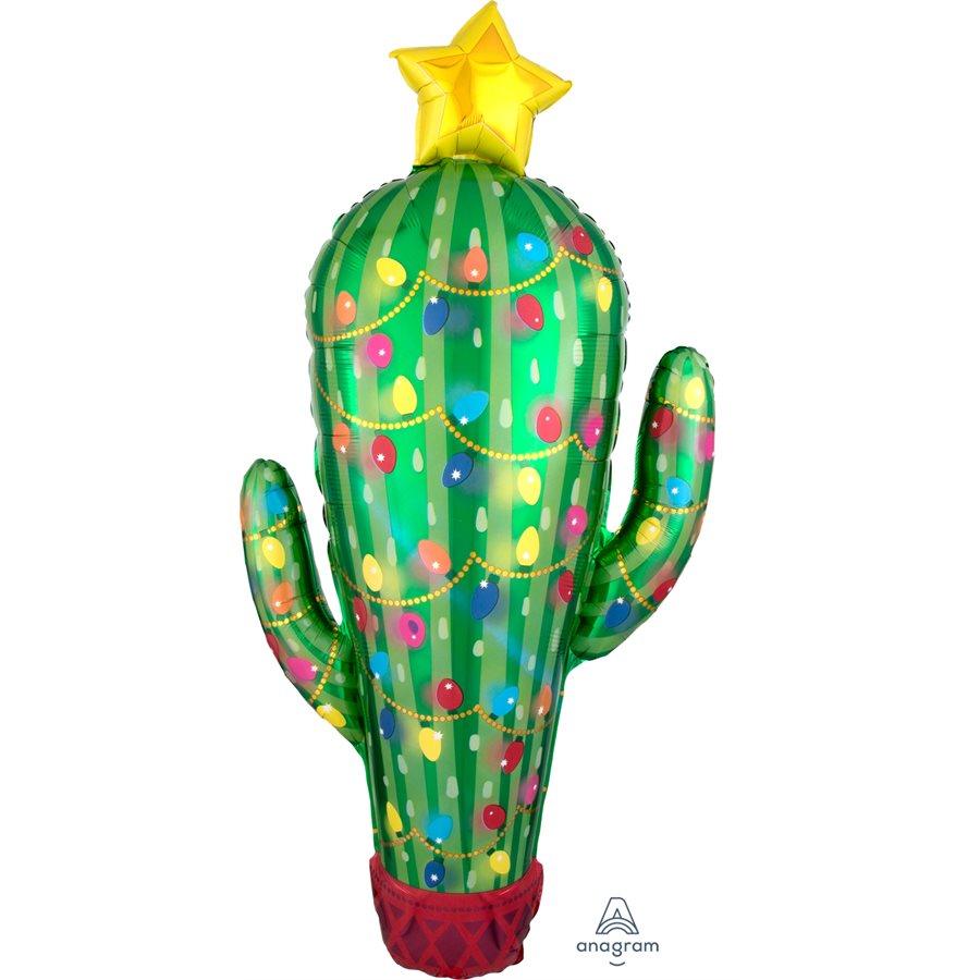 Mylar 40 po. - Cactus de Noël