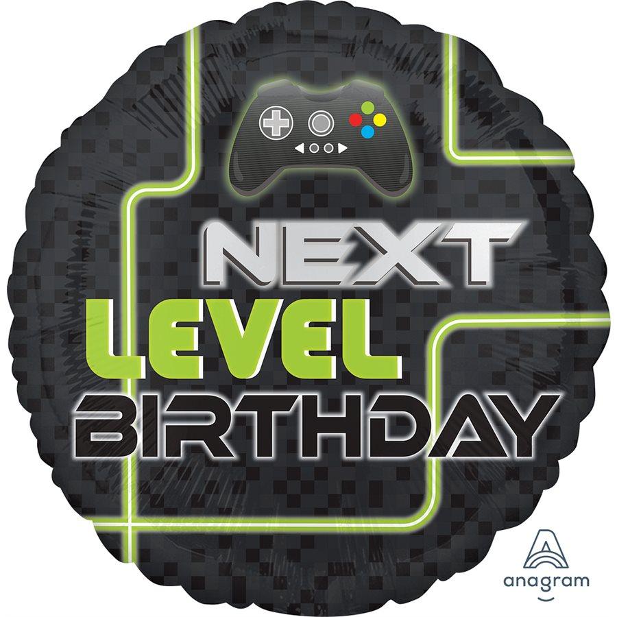 Mylar 18 po. - Jeu Vidéo Next Level Birthday